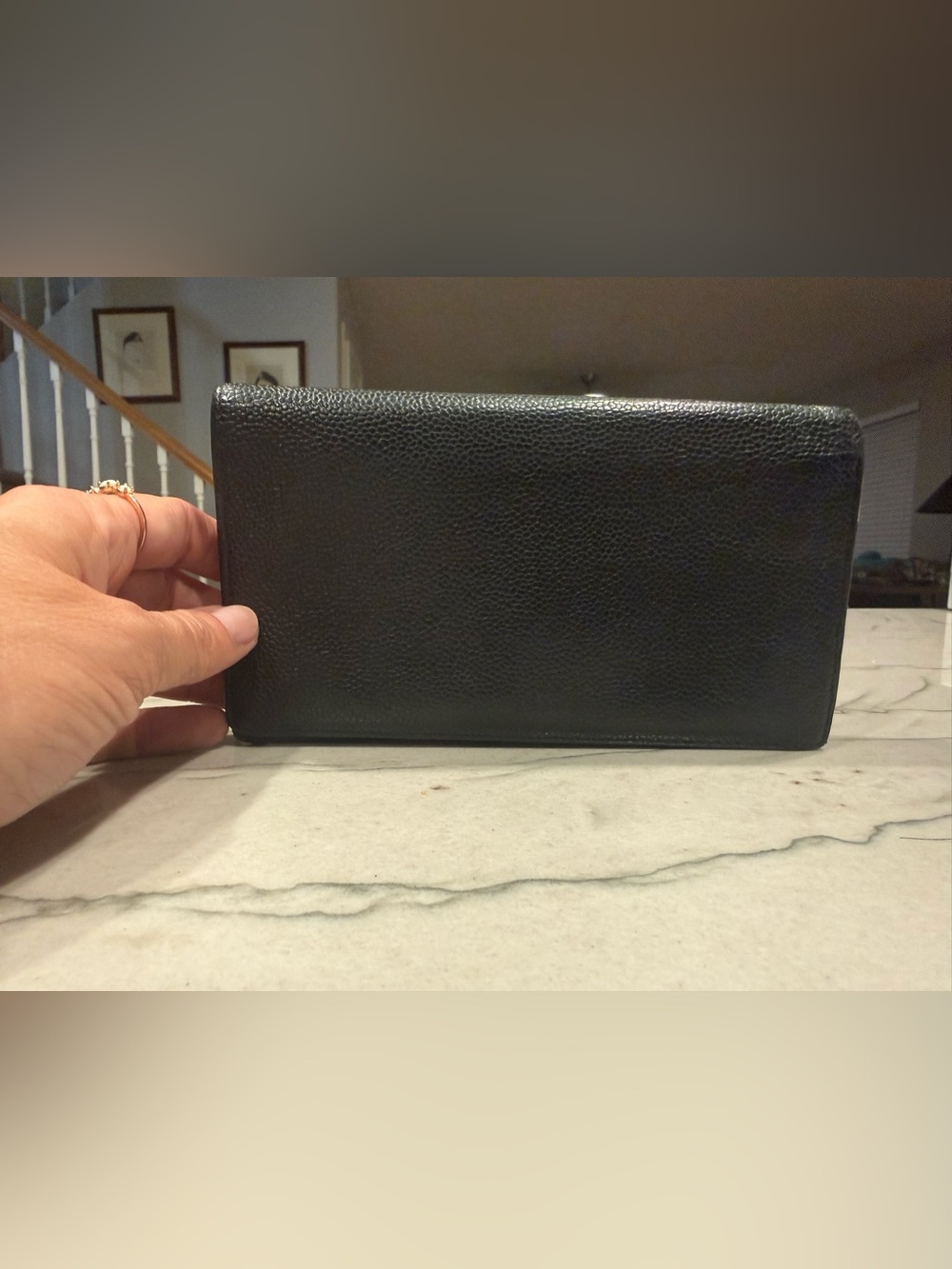 Chanel Black Caviar Leather CC Long Bifold Wallet Gold Hardware - Picture 5 of 16